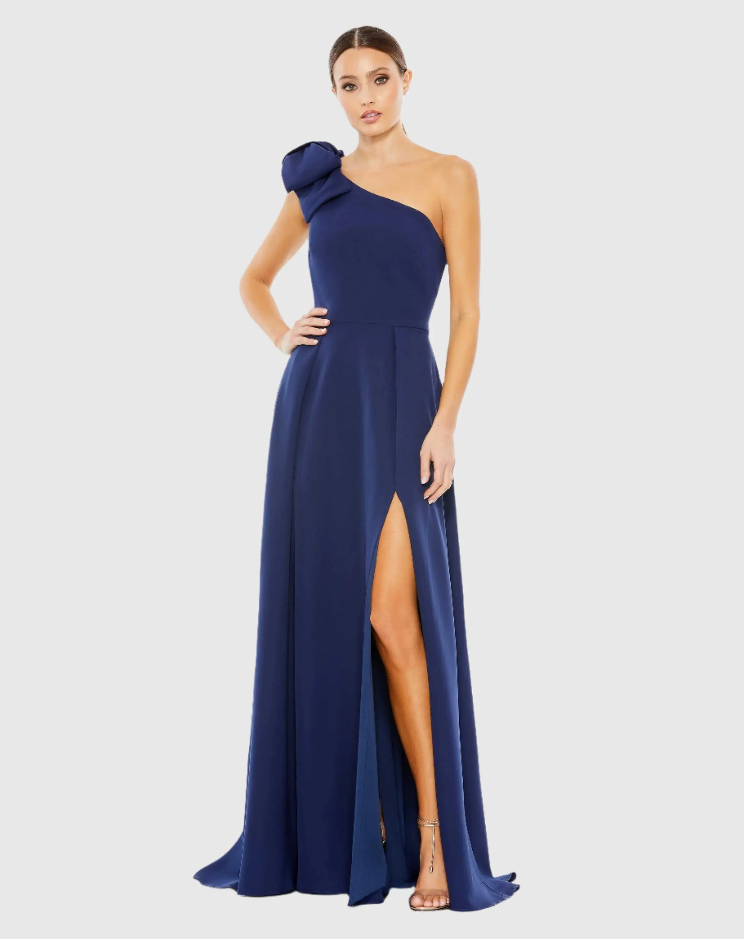 Bow One Shoulder A Line Gown - Mac Duggal | Mac Duggal