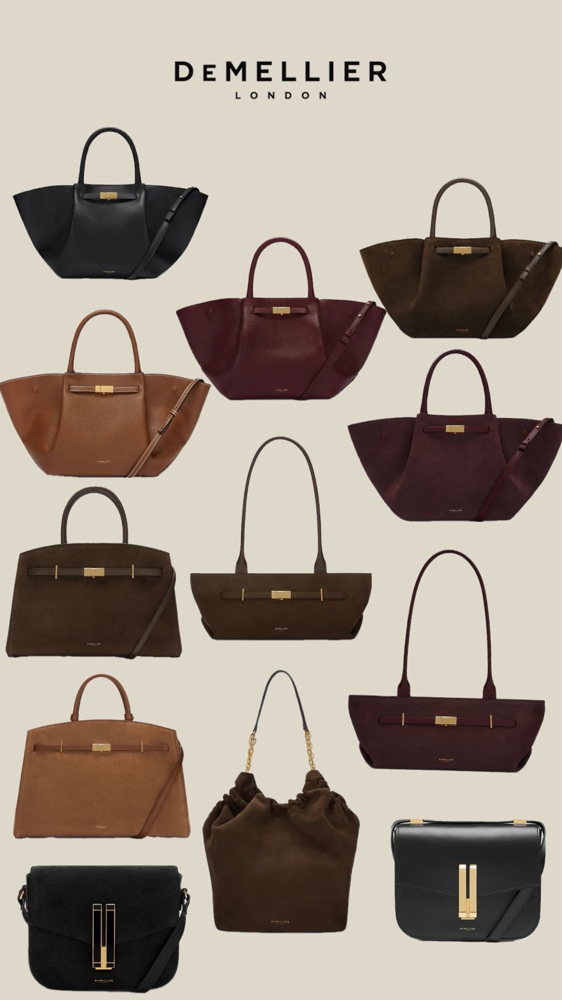 My fave Demellier bags. 
20% off using code BF20 until midnight 

#LTKuk #LTKCyberWeek #LTKeurope