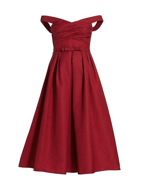 Off-The-Shoulder Midi Dress | Saks Fifth Avenue (UK)