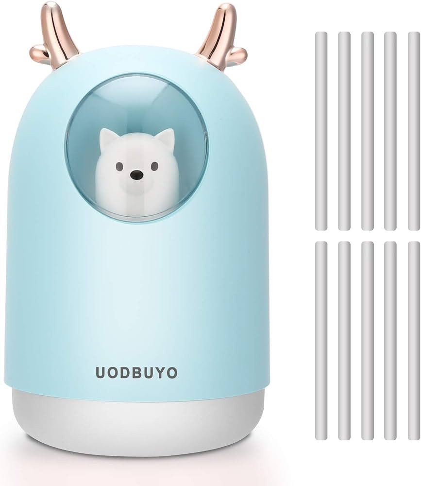 UODBUYO Portable Cool Mist Humidifier - 300ml USB Mini Air Humidifier with 10 Pcs Humidifier Stic... | Amazon (US)