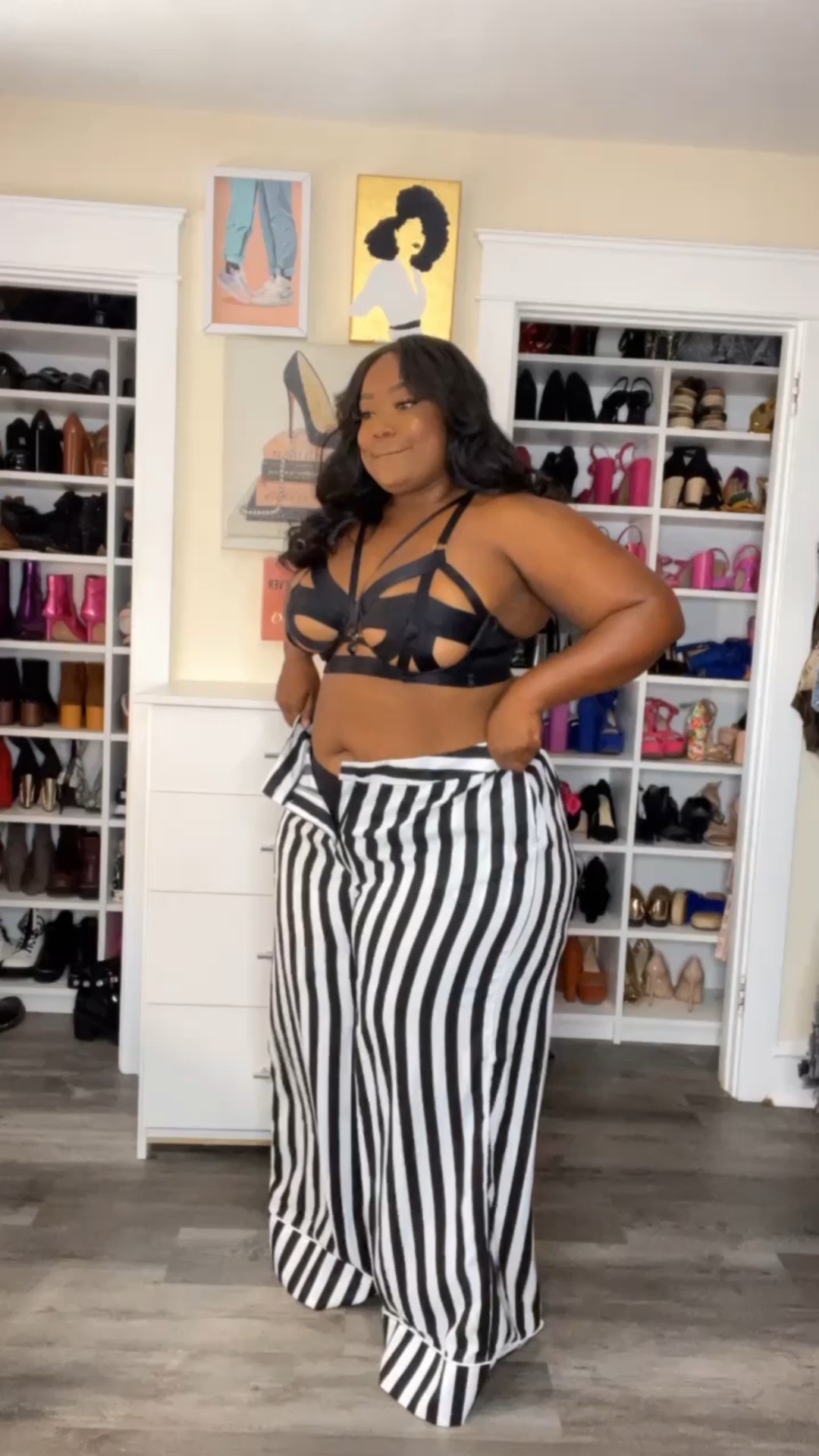 I love wearing lingerie as part of my outfit in a modest way.
Bra: wearing size 1
Outfit: XXL linked similar look