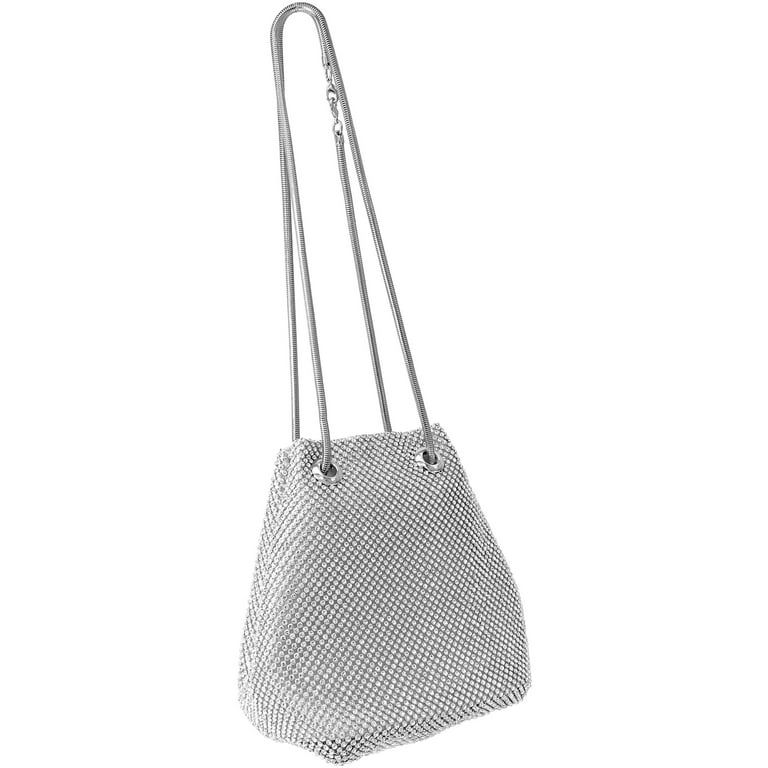 Geiomoo Rhinestones Crystal Clutch Mini Evening Bags, Bucket Cross-body Shoulder Purses for Party... | Walmart (US)