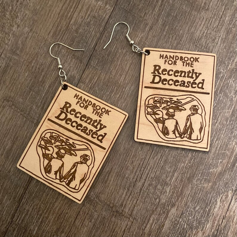 Beetlejuice Earrings - Wooden Earrings - Fandom Earrings - Geeky Earrings - Laser Cut Earrings | Etsy (US)