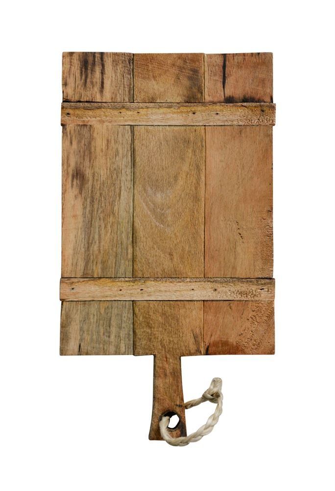 Creative Co-op Mango Wood Rope on Handle Cheese Board, Brown, 18x10 | Amazon (US)
