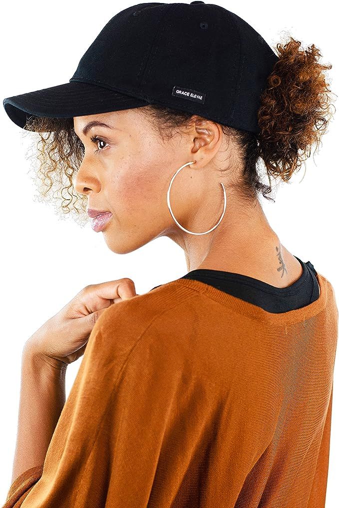 Grace Eleyae GE Women's Adjustable Satin-Lined Baseball Hat Hair Care Slap Cap | Amazon (US)