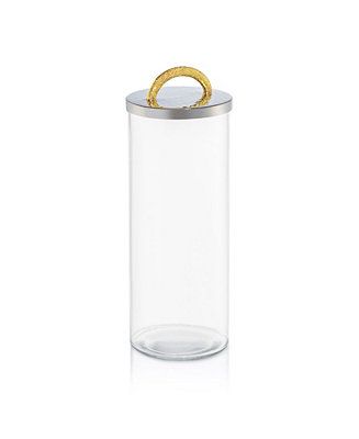 Large Glass Canister with Stainless Steel Lid and Handle | Macys (US)