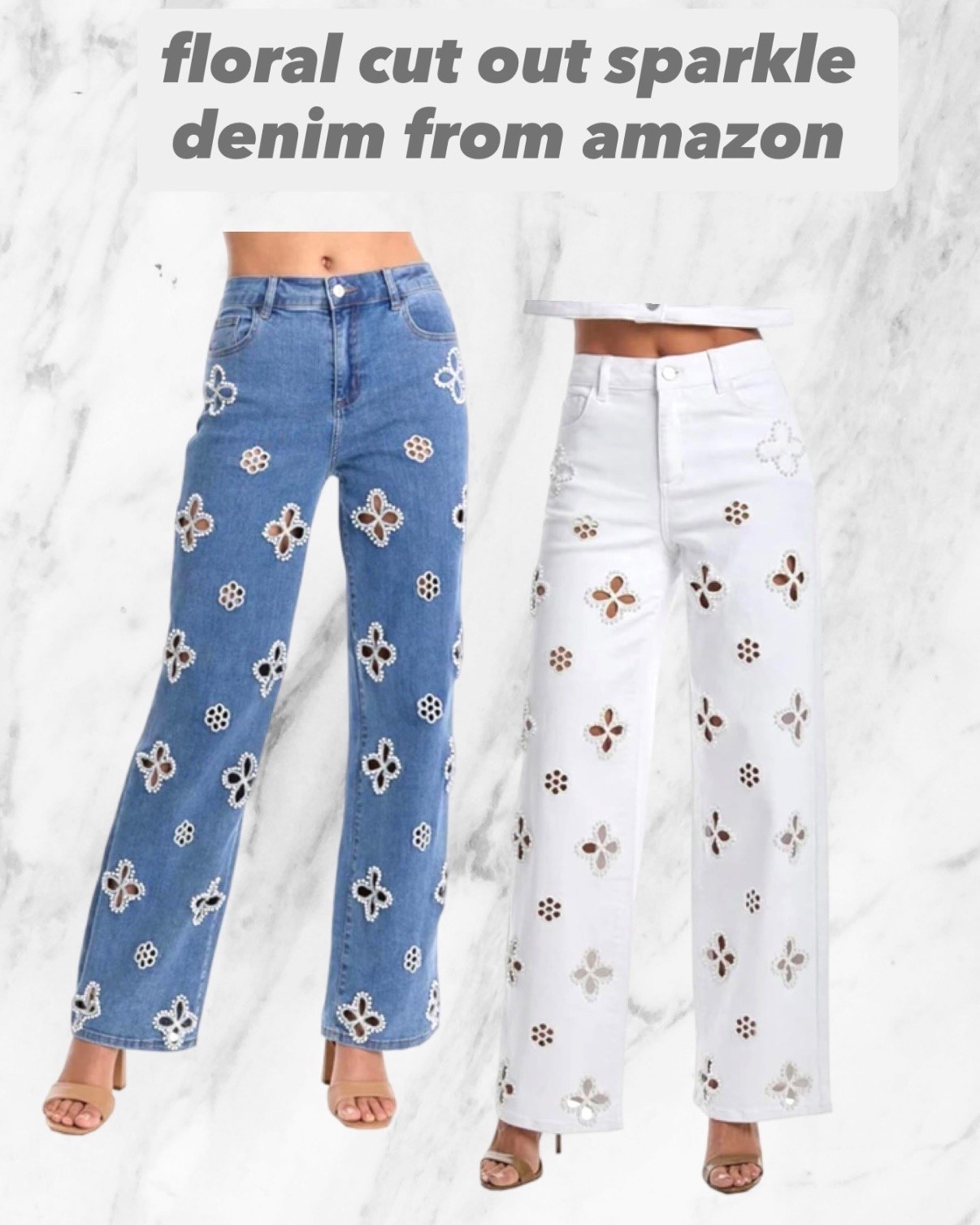 love these.  so so beautiful in person. 
tipp: 🌸
size up.  wash on gentle and don't complain about embellished pants coming out weird of the washer if you wash them too hot.  these need to be stain treated and washed on gentle cycle.