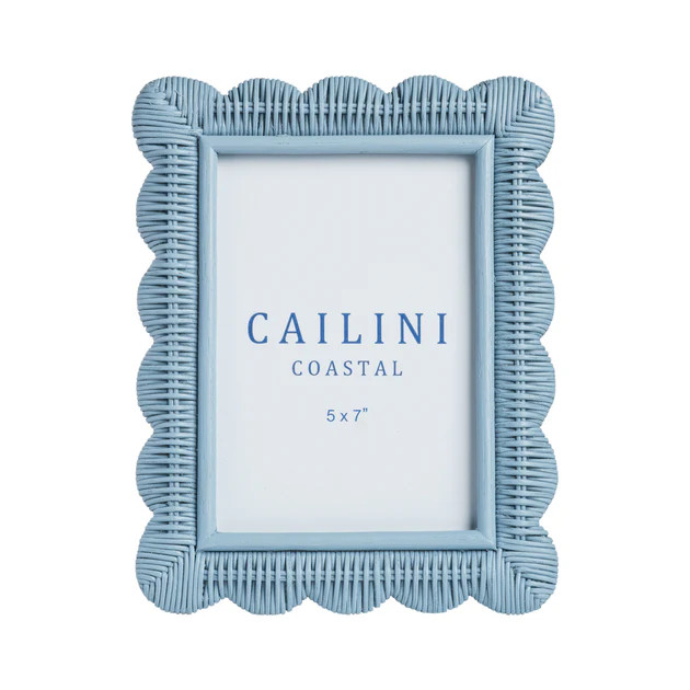 Surfside Scallop Rattan Photo Frame | Cailini Coastal