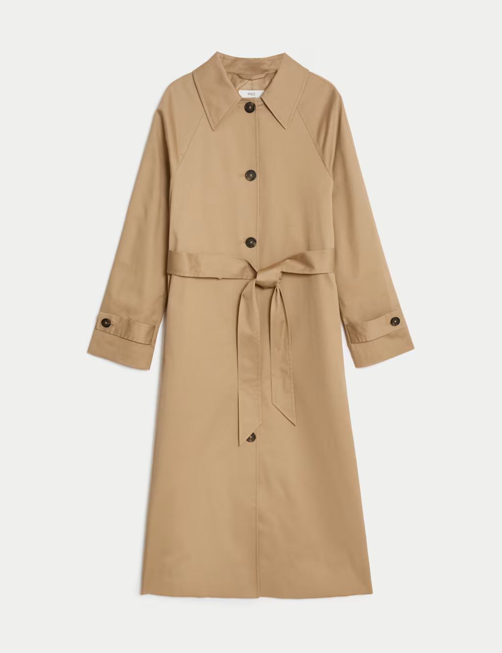 Cotton Rich Belted Longline Trench Coat | Marks & Spencer (UK)