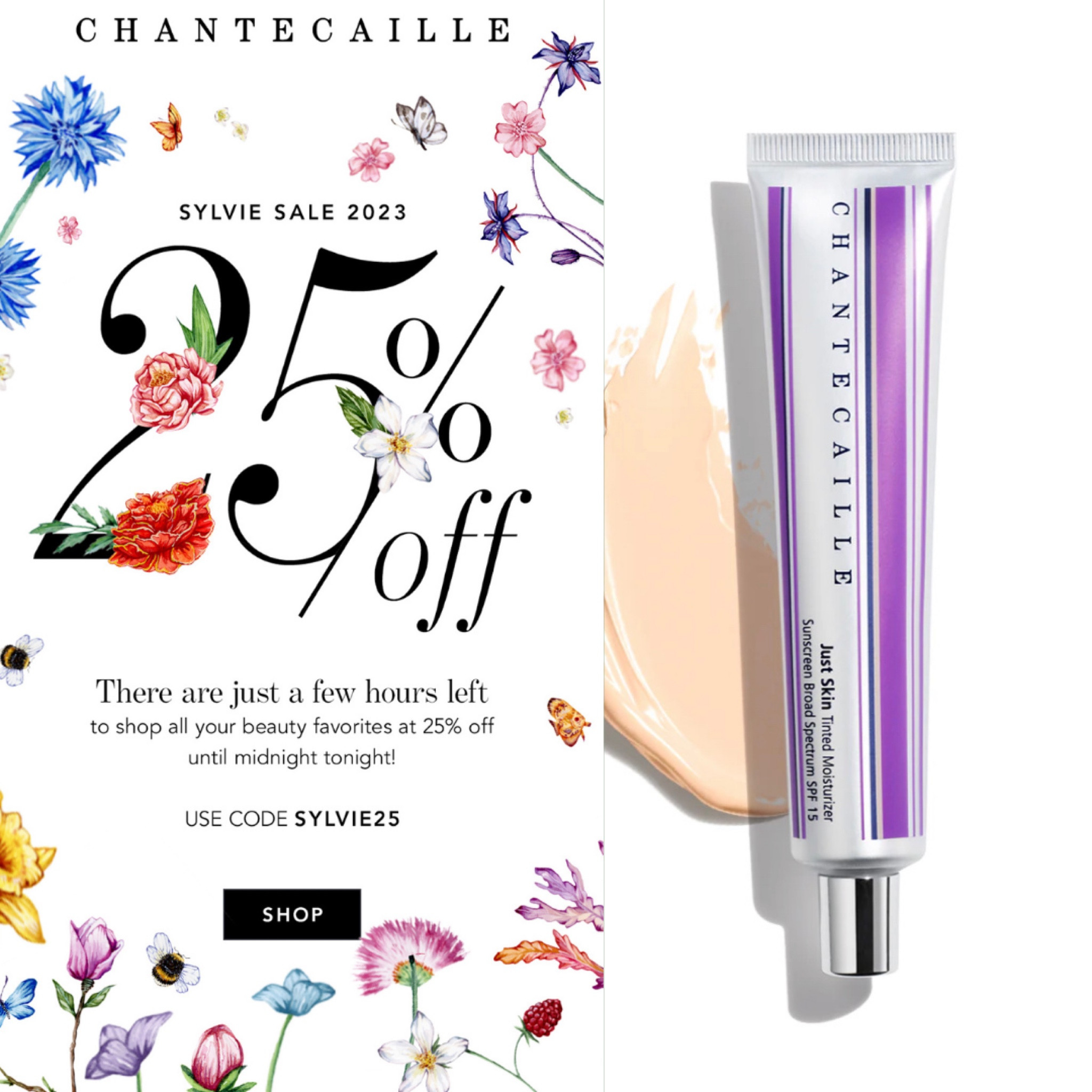 Chantecaille: Last hours: Our 25% off Sylvie Sale ends tonight!