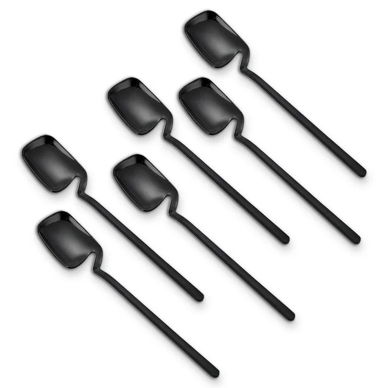 Jygee Pack of 6 Coffee Spoons Stainless Steel Dessert Chocolate Milk Hanging Long Handle Teaspoon... | Walmart (US)