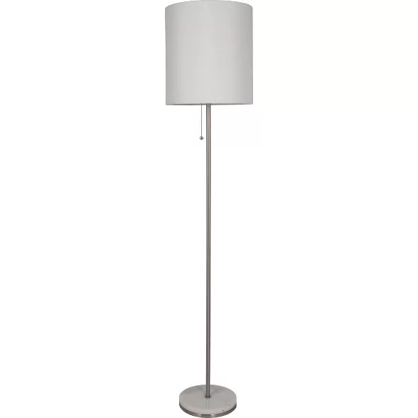 Nickle and Marble Base Stick Floor Lamp Silver - Project 62™ | Target