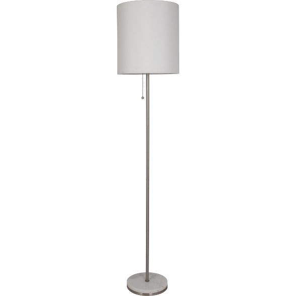 Nickle and Marble Base Stick Floor Lamp Silver - Project 62™ | Target