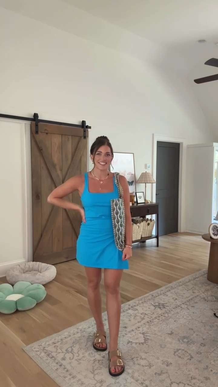 My waist 29” & hips 41”. Bust 36”. I’m 5’5. I sized up 1 to L in the first dress in yellow, green, etc for a comfy fit but size M fit me great too! Brown dress w sep bike shorts & Blue wrap dress sized up - to L. Black dresses w pull down back shorts 

 #LTKdayinmylife #LTKgrwm #LTKootd