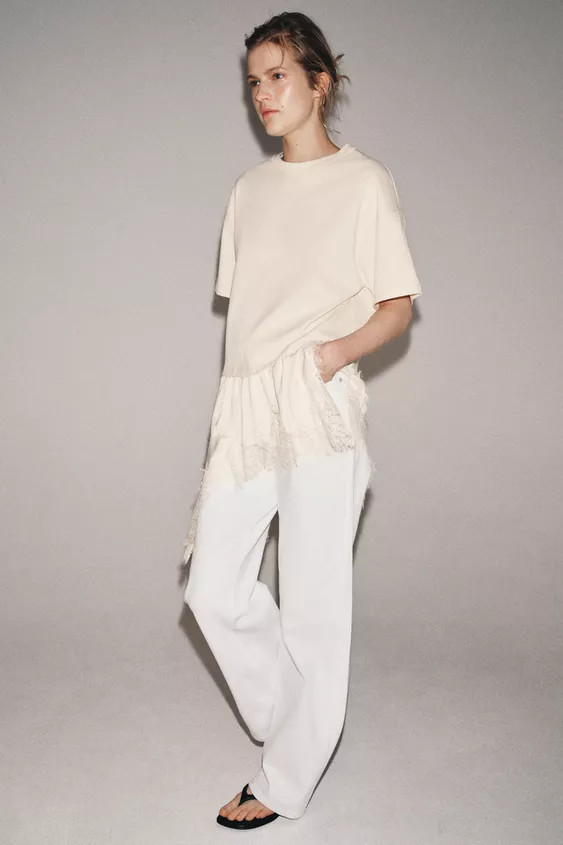 T-SHIRT MIT SPITZE | Zara DE