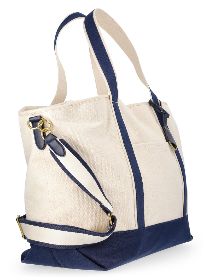 Free Assembly Women's Canvas Boat Tote, Natural | Walmart (US)