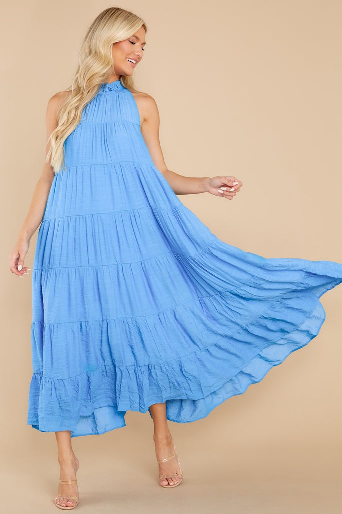 Take Me Dancing Blue Maxi Dress | Red Dress 