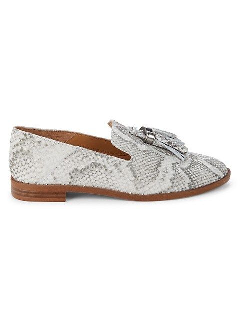 Hadden Snake-Print Suede Tassel Loafers | Saks Fifth Avenue OFF 5TH