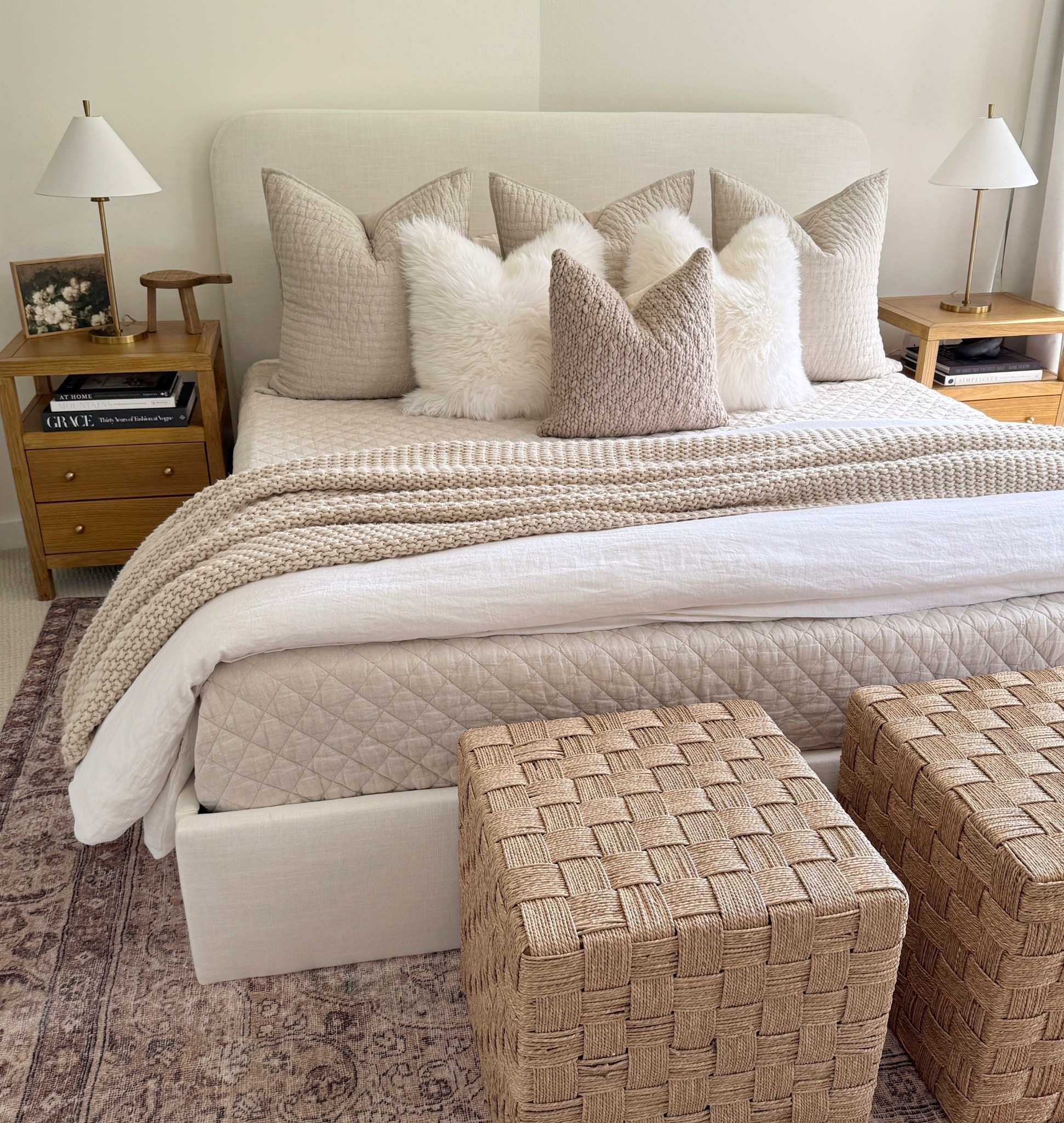 Neutral layered bedding🤍 mixing linen and cotton favorites!

Spring bed
Home decor 
Pillows 

#LTKHome