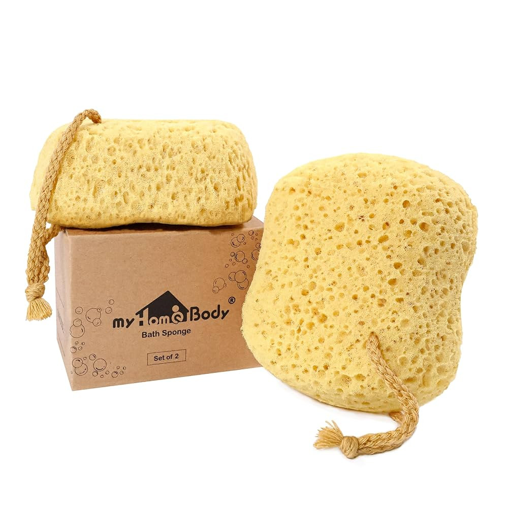 myHomeBody Bath Sponge, Foam Loofah, Body Scrubber for Bathing, Exfoliating Shower Pouf for Showe... | Amazon (US)