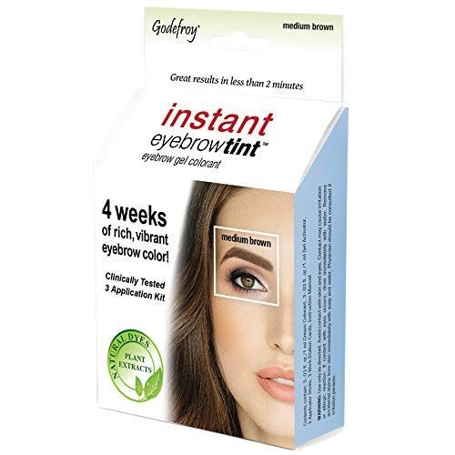Godefroy Instant Eyebrow Color, Medium Brown, .18 ounces, 12-weeks of long lasting brow color, 3-... | Amazon (US)