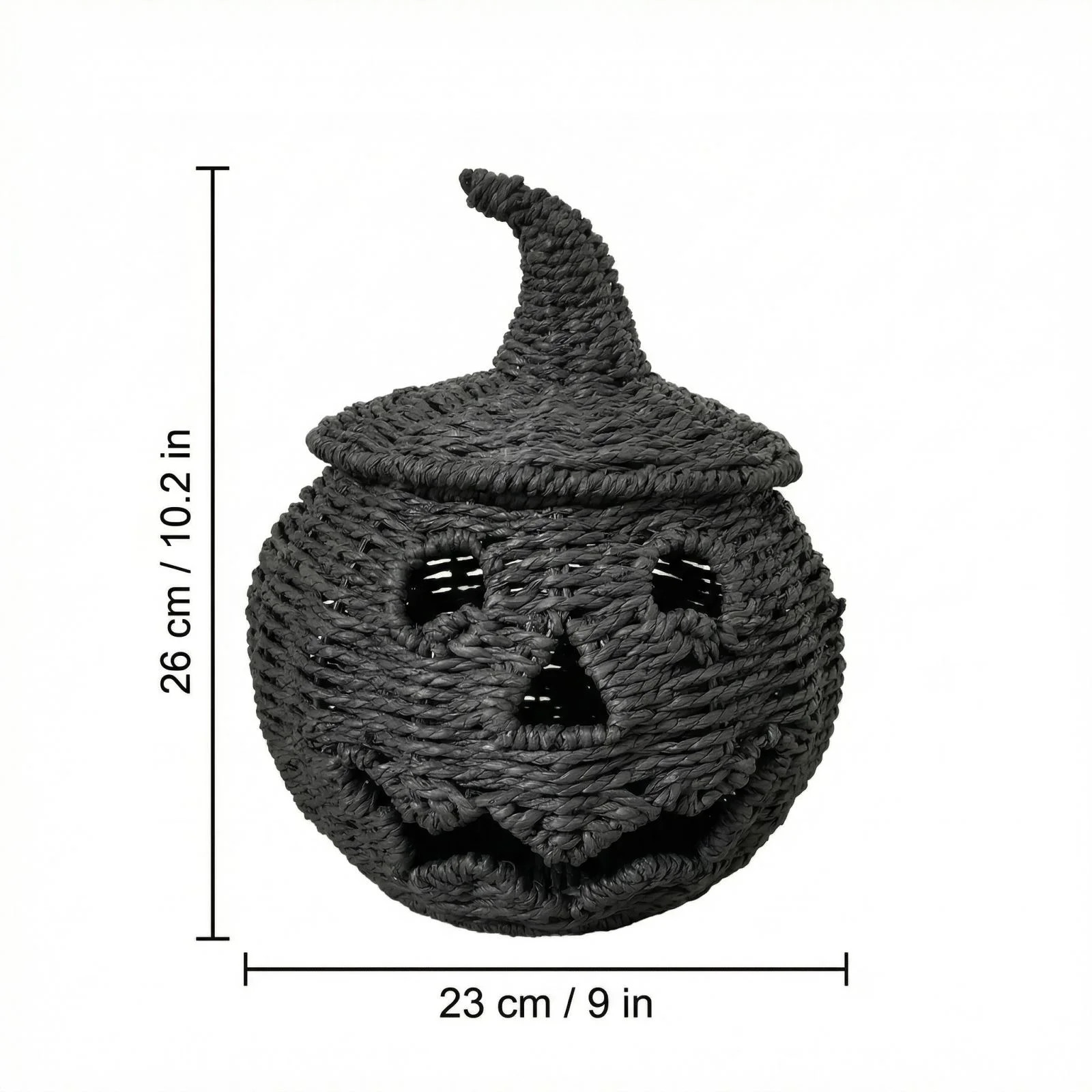 Halloween Woven Pumpkin Decoration, Hand-Woven Pumpkin Halloween Storage Basket, Spooky Handmade ... | Walmart (US)