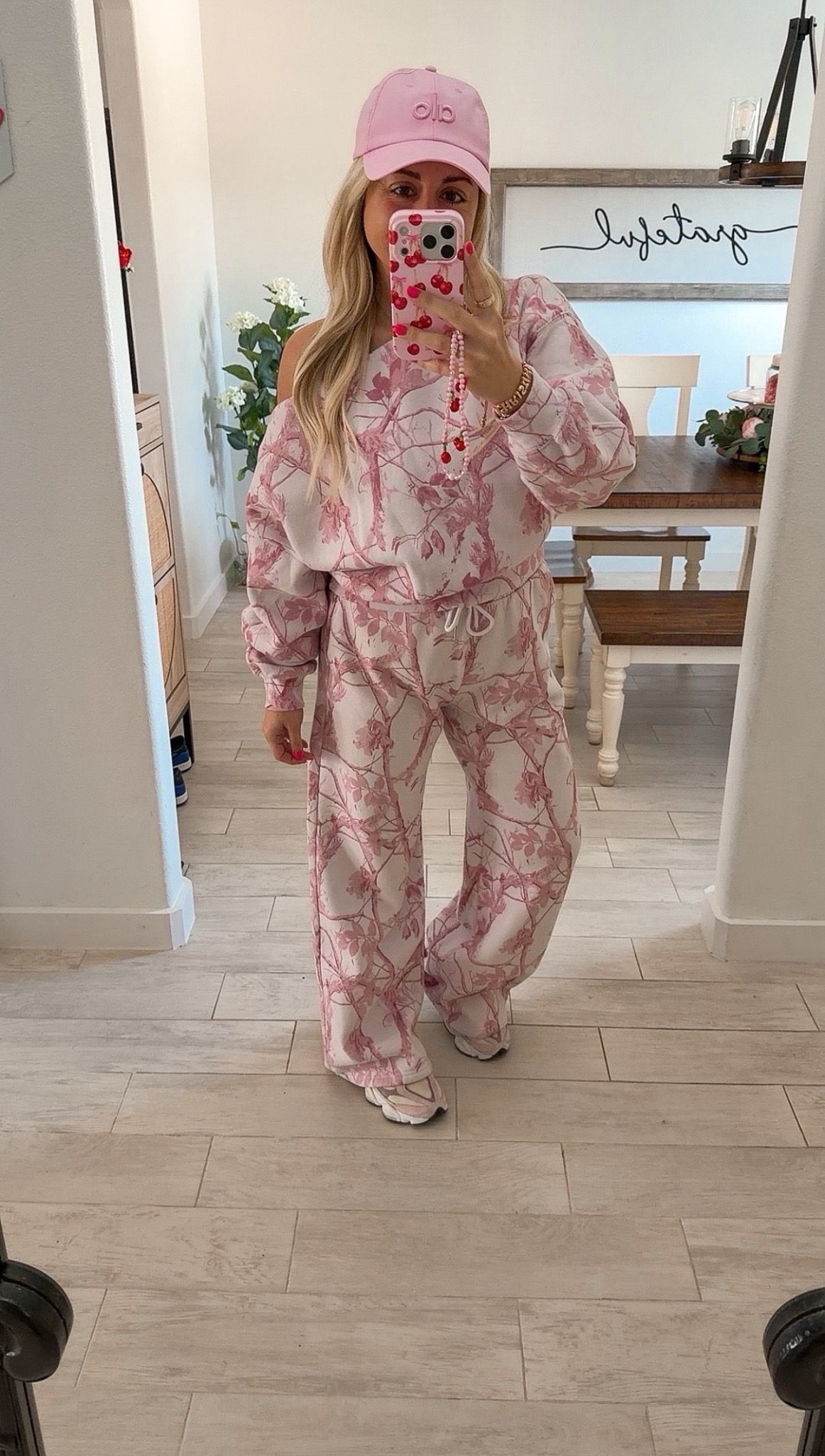 Pink camo matching set on sale
Size m
Pink new balance sneakers 

#LTKootd #LTKSaleAlert