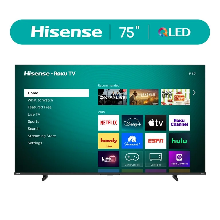 Hisense 75" Class H5 Series QLED 4K UHD Roku Smart TV (75H5QBR, 2025 Model) - QLED, Dolby Vision,... | Walmart (US)