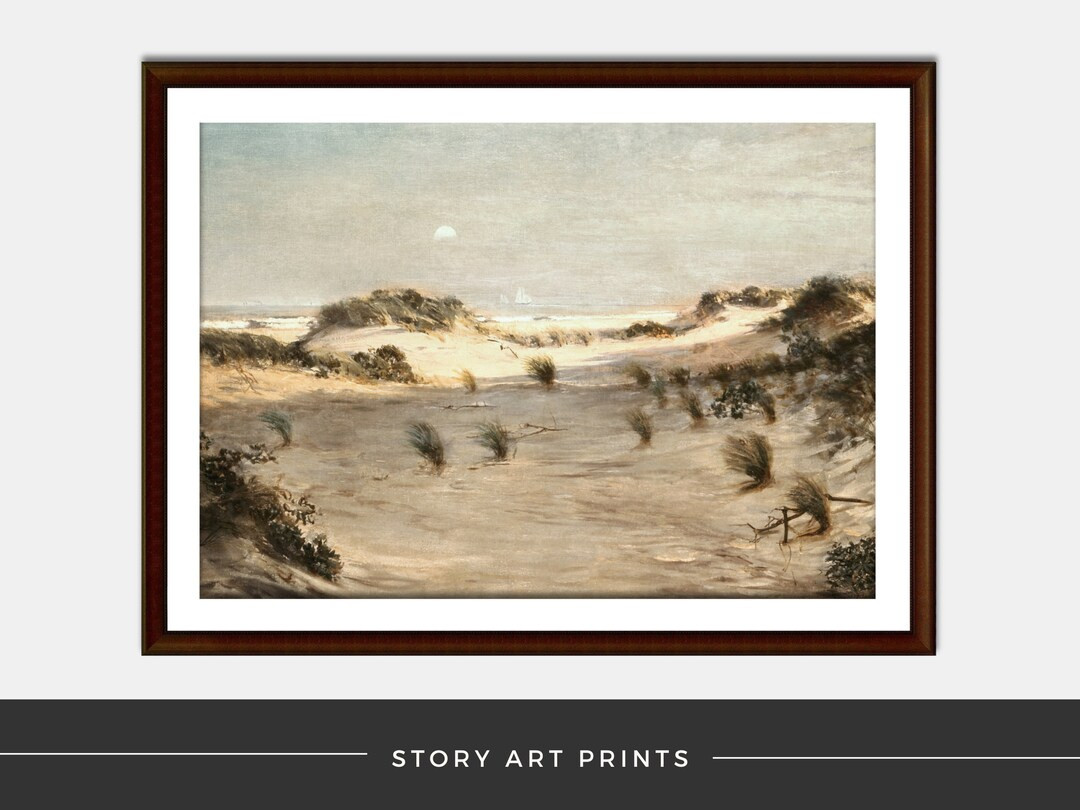 Dunes Seascape Painting | Beach Themed Decor | Digital Download | Coastal Farmhouse | Etsy (US)