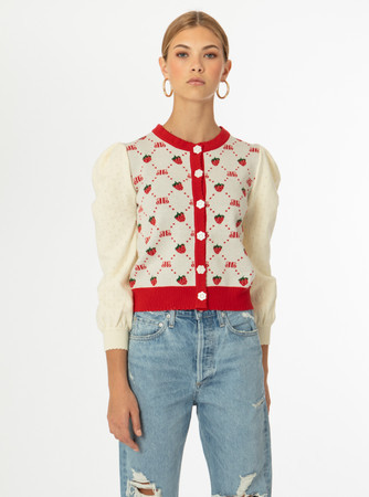 Strawberry Monogram Cardigan | EllandEmm