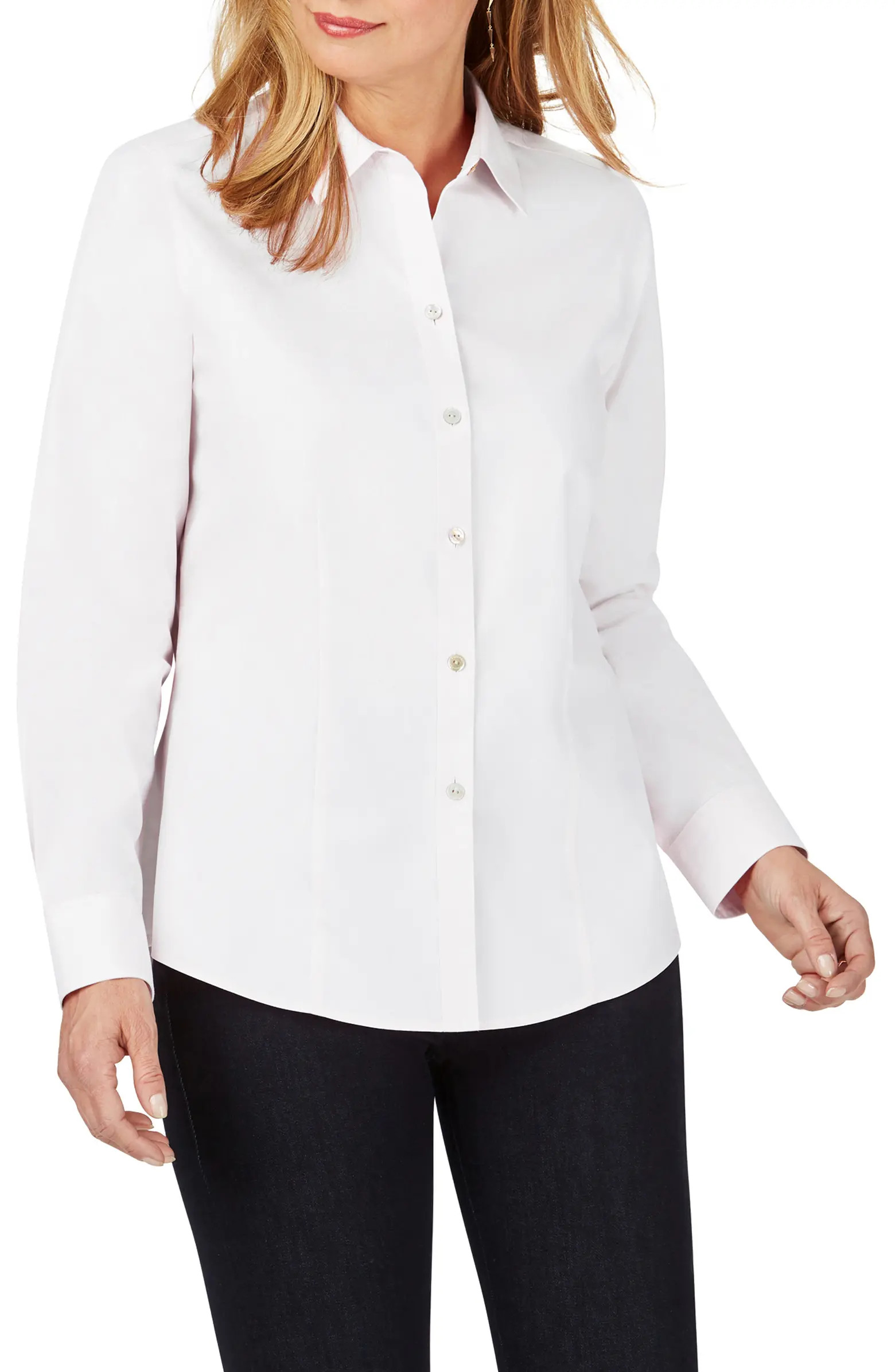 Foxcroft Dianna Non-Iron Cotton Shirt | Nordstrom | Nordstrom