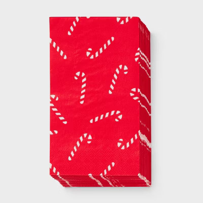 30ct Christmas Candy Cane Guest Paper Towel - Spritz™ | Target