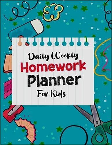 Daily Weekly Homework Planner For Kids: Homework Assignment Notebook And Planner For Elementary, ... | Amazon (US)