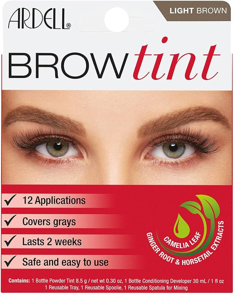 Ardell Brow Tint in Light Brown, Semi-permanent Brow Dye Kit, 1 pack | Amazon (US)