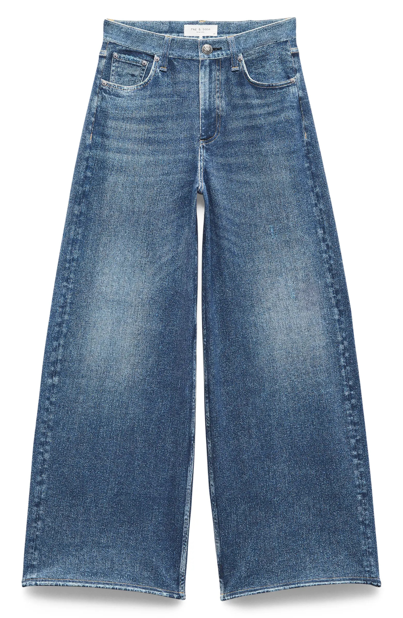 Miramar Sofie High Waist Ankle Wide Leg Terry Sweatpant Jeans | Nordstrom