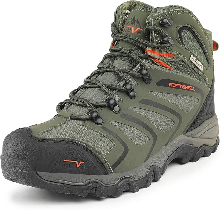 NORTIV 8 Men's Ankle High Waterproof Hiking Boots Outdoor Lightweight Shoes Trekking Trails | Amazon (US)