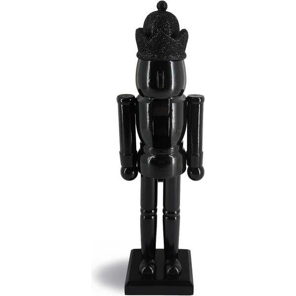 Modern Christmas Mantle King Nutcracker Solid Black | Maisonette