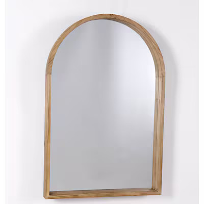 Origin 21  24-in W x 36-in H Arch Natural Wood Framed Wall Mirror | Lowe's