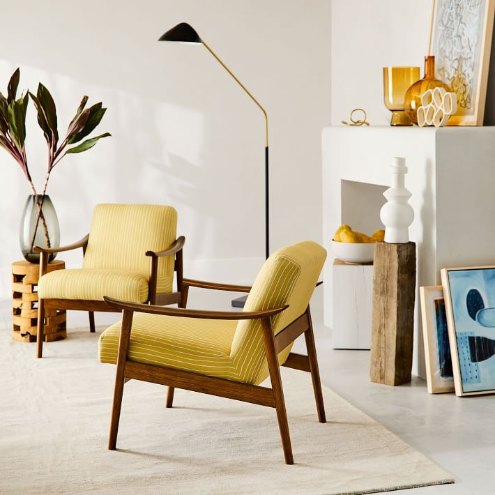 Overarching Curvilinear Mid-Century Floor Lamp (72") | West Elm (US)