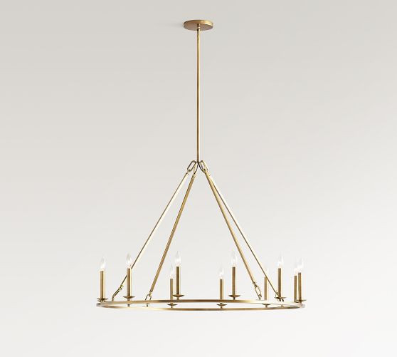 Remington Iron Round Chandelier (42"-60") | Pottery Barn (US)