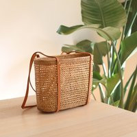 Bali Rattan Woven Tote Bag, Shoulder Straw Beach Bag | Etsy (US)