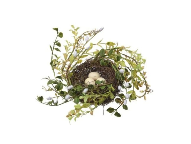 7" Pussy Willow Nest with Eggs | The Nested Fig