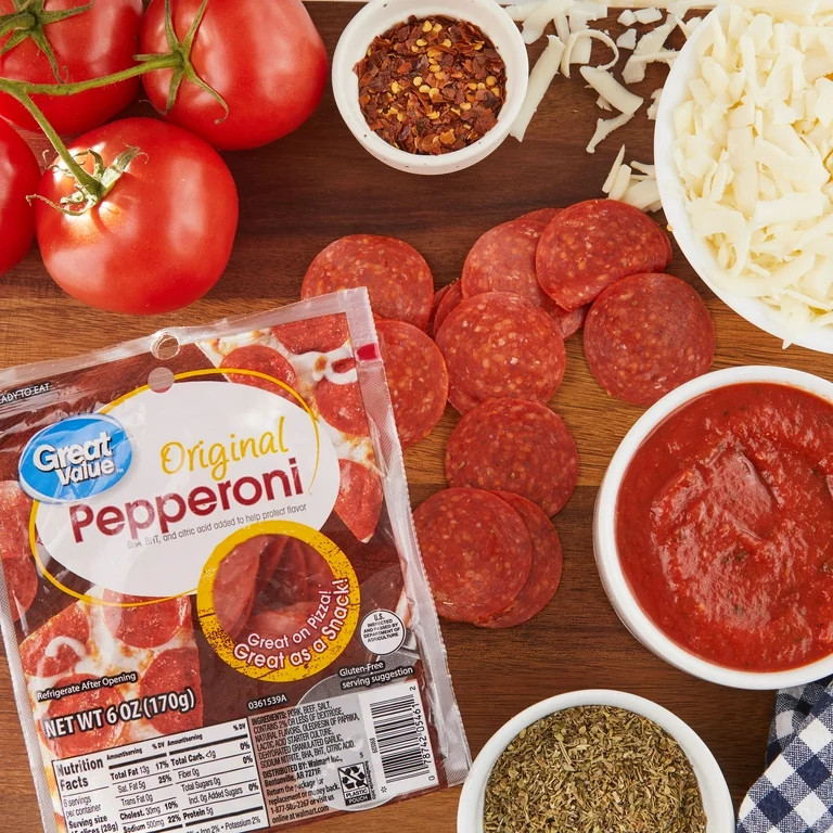 Great Value Original Pepperoni Slices, 6 oz | Walmart (US)