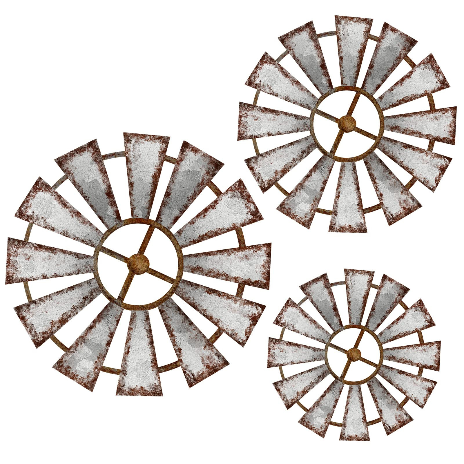 Yookeer 3 Pcs Wood Windmill Wall Decor Farmhouse Hanging Decoration Wooden Windmill Kitchen Decor... | Amazon (US)