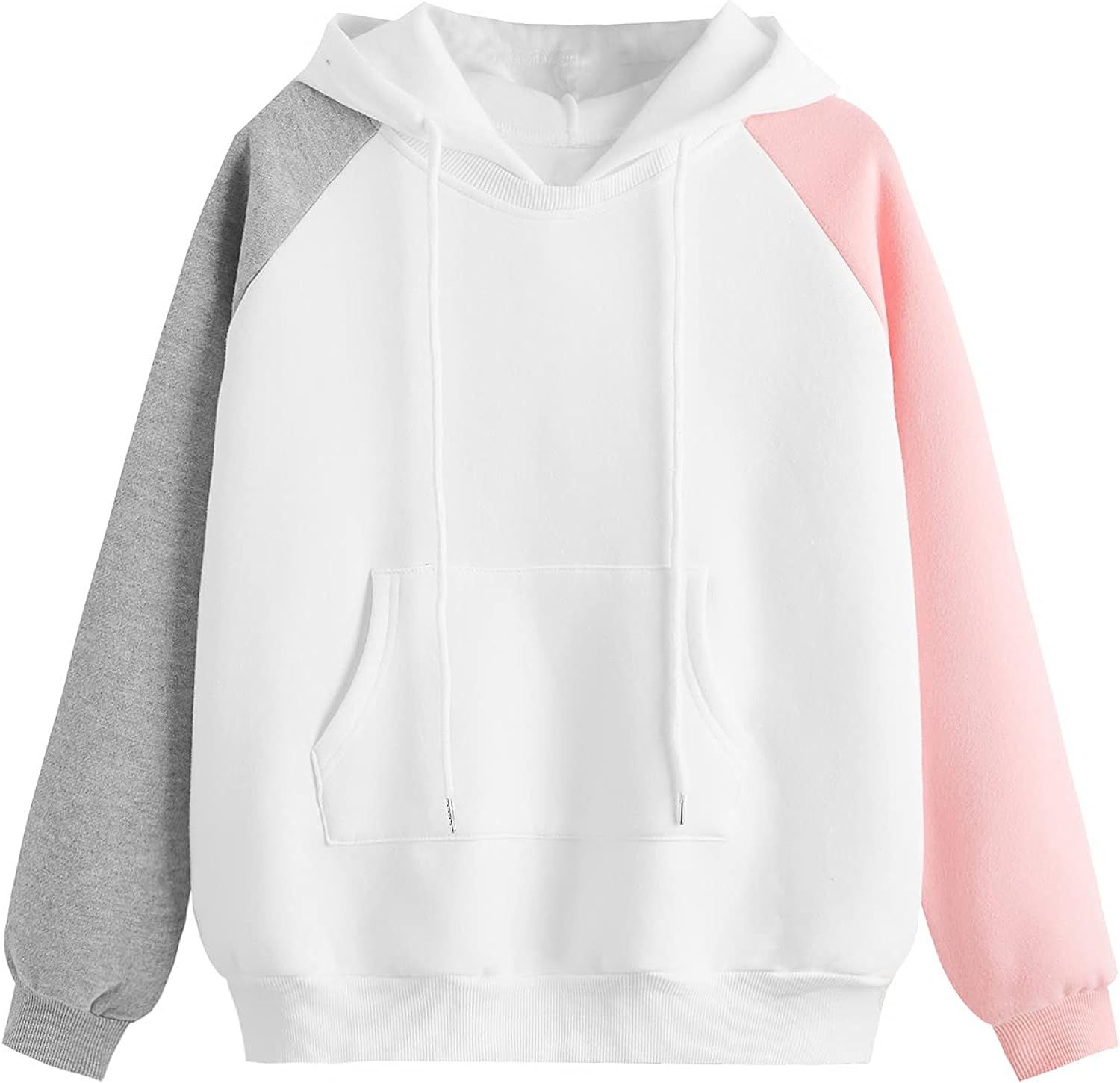 SweatyRocks Women’s Long Sleeve Casual Fleece Drawstring Hoodie Sweatshirt Tops | Amazon (US)