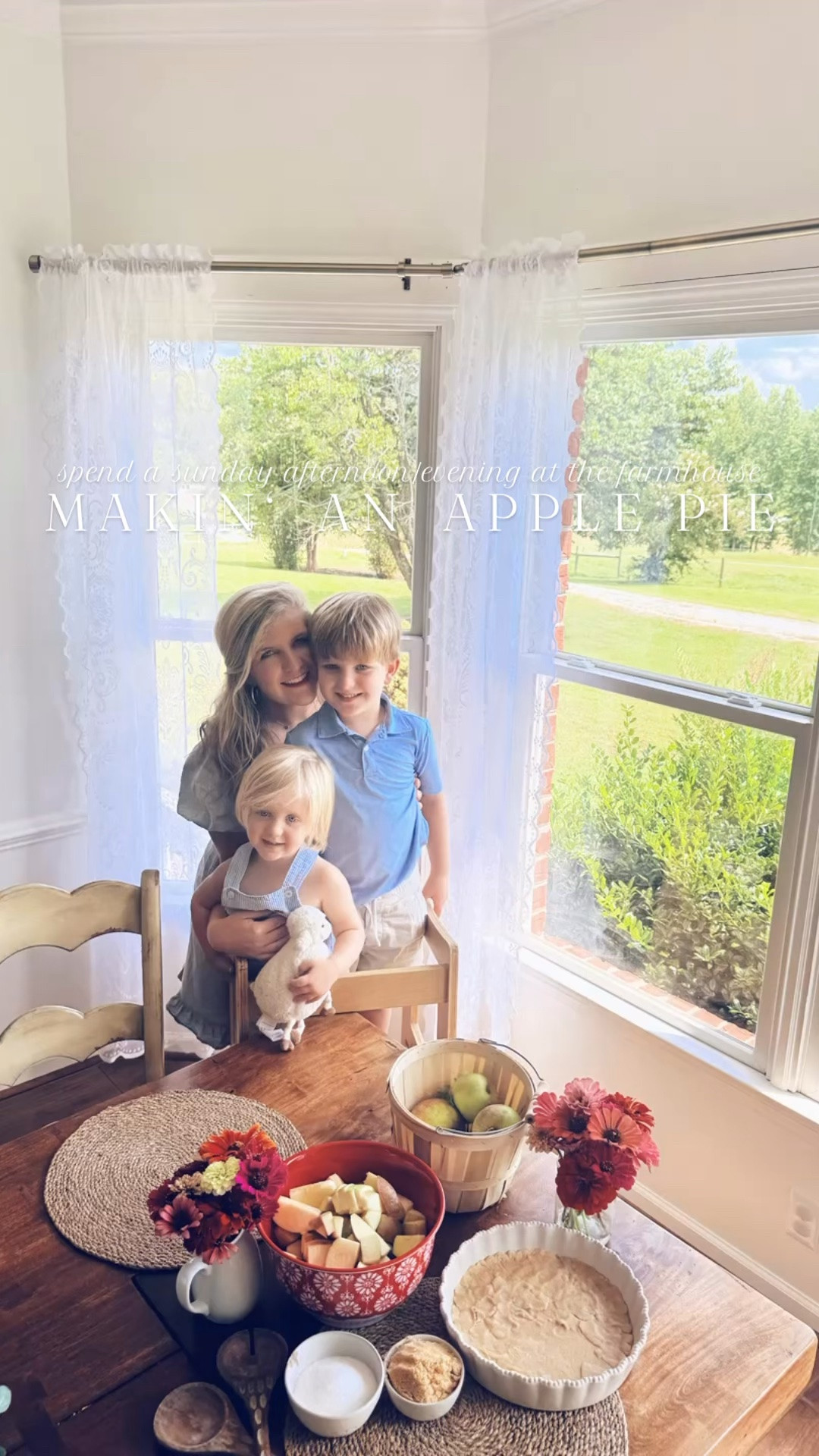 We love a sweet 😉 little Sunday here at the farmhouse 🍎🧺🍏🥧 #homemadeapplepie #appleseason #bakingwithlittles #lifeonthefarm #applepie 

Is there anything better 🥰 than coming home to the farm from church 💒 on a Sunday afternoon whipping up 🥣 an apple 🍎 pie 🥧 (with apples 🍏 you just picked 🧺 from the orchard !! 🌳) with your babies?! 👶🏼 Baking a delicious 😋 homemade apple pie 🥧 is the best part of going apple 🍎 picking… in my opinion!! 🤭 And we let it bake 🔥 while the little ones were napping 💤 and they were so excited to try it when they woke up!! 🫶🏽 And eek lookie how pretty 🤩 it turned out!! 🙌🏽 Such a yummy 😋 post-dinner 🍽️ treat (served 🥣 with vanilla icecream ofcourse!) tonight for the fam!!! 🍎🥧🍦 And spent the rest of the evening out by the barn and with these boys 👶🏼🐶 livin’ their best life 🤭 in the old red ❤️ truck!! 🛻 Oh these are the days!!! 🫶🏽
