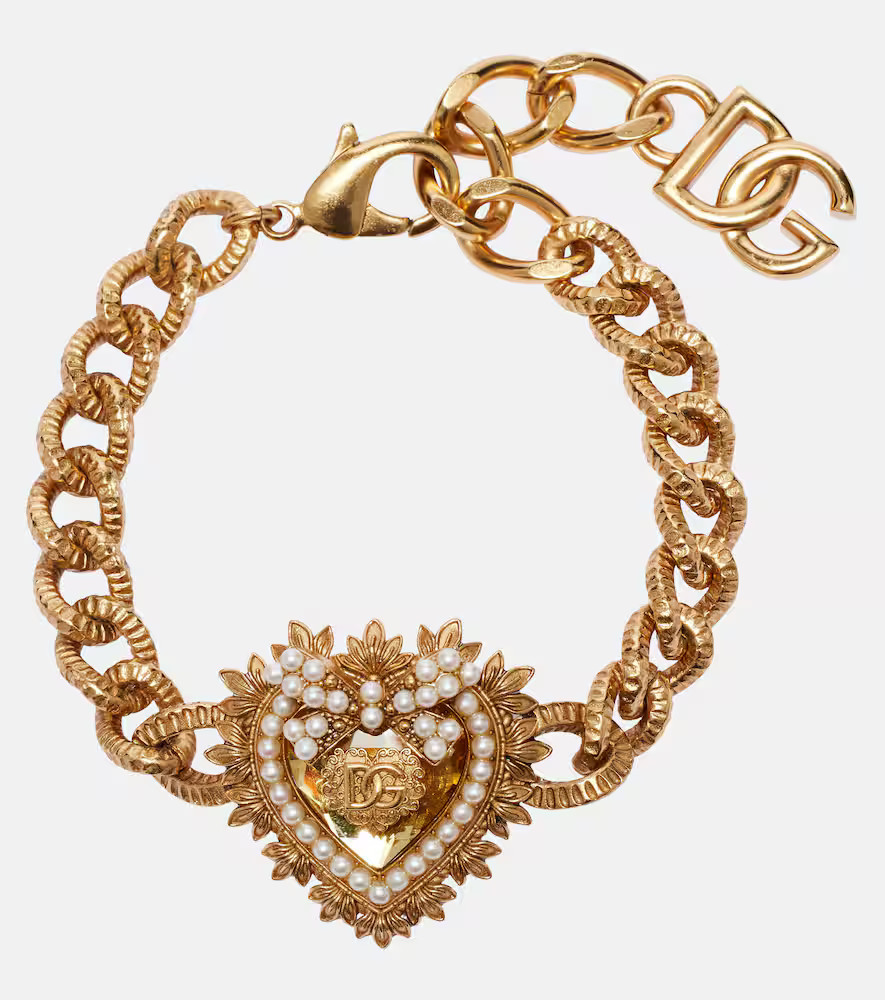 Dolce&Gabbana Devotion faux pearl-embellished bracelet | Mytheresa (US/CA)