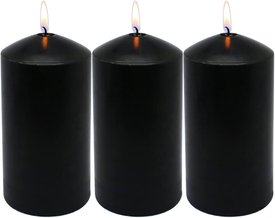 MISSYO 70 Hour Long Burning Unscented Pillar Candles, Dripless and Smokeless Candles for Home Wed... | Amazon (US)