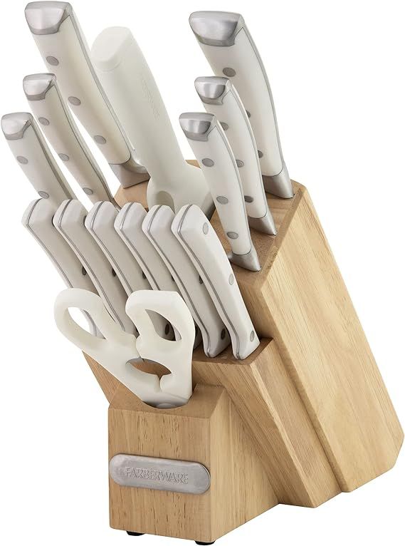 Farberware 15-Piece Forged Triple Rivet Knife Block Set, High-Carbon Kitchen Knife set with Ergon... | Amazon (US)