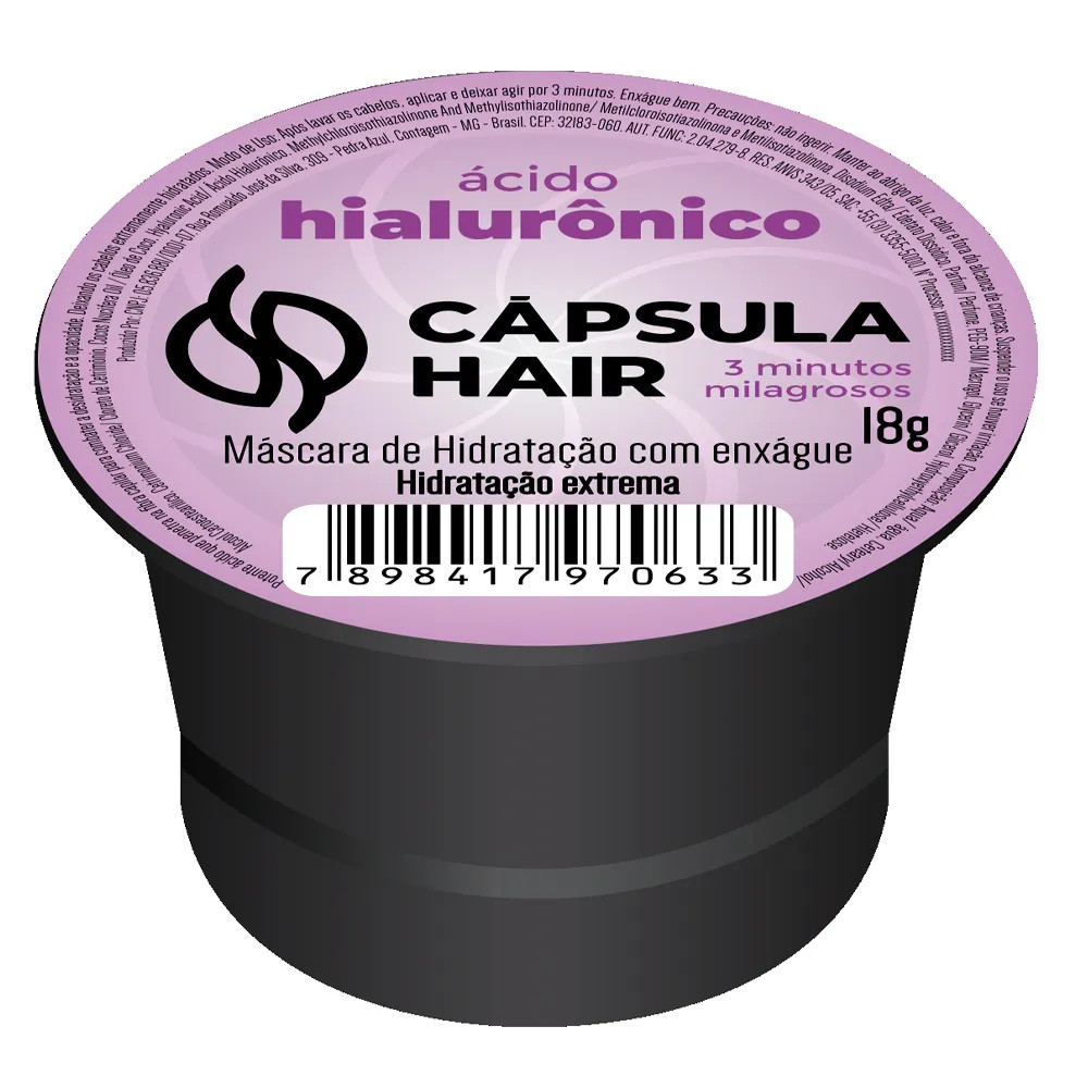 Cápsula Hair Hidratante Ácido Hialurônico 18g - Lojas REDE: A Maior Rede de Cosméticos do Bra... | LOJAS REDE (BR)